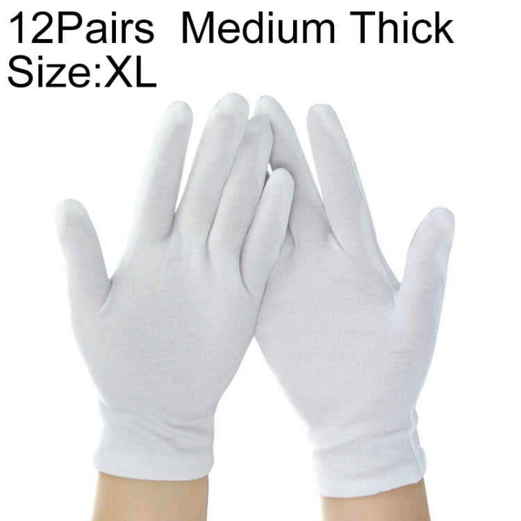 Guanti da lavoro in puro cotone da 12 paia, misura medio spessa: XL, Medium Thick, Size:XL Guanti da lavoro in puro cotone da 12 paia, misura medio spessa: XL, Medium Thick, Size:XL